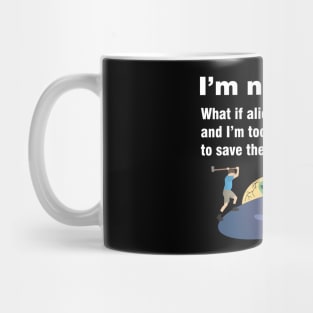 Lazy People Fight Alien UFO Mug